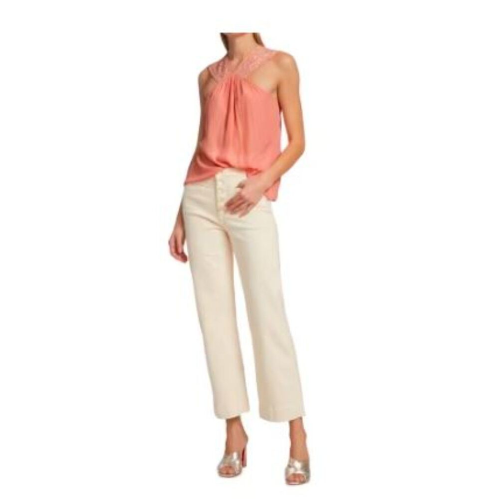 Ramy Brook Darby Embriodered Tank Top Coral Peach NWT 295 Sz S - Picture 2 of 13